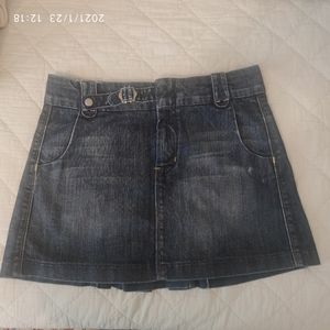 Denim mini skirt